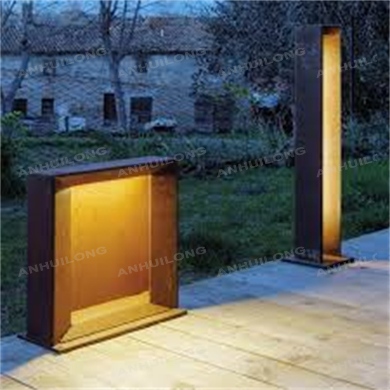 Corten steel spotlights